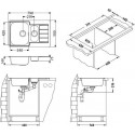 Кухонная мойка ALVEUS Line 70 NAT-90 1065684 (в комплекте с сифоном 1130555)