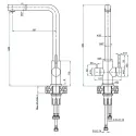 Смеситель GRANFEST GF-Z-5421 gray