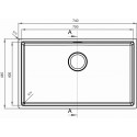 Кухонная мойка FLORENTINA Оптима-HM 700.400.10.10 сатинированная OHM.700.400.B.10.S.10