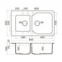 Кухонная мойка OMOIKIRI Maru 86-2-GR (4993575)