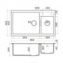 Кухонная мойка OMOIKIRI Tedori 86-2-LB-GR (4993573)