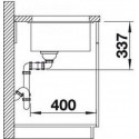 Кухонная мойка BLANCO SUBLINE 350/350-U SILGRANIT отводная арматура InFino® шампань гранит 523580