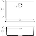 Кухонная мойка OMOIKIRI Yamakawa 75-U/I-CN canyon (4997030)