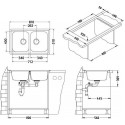 Кухонная мойка ALVEUS Elegant 40 LEI-90 810X510 (в комплекте с сифоном)