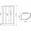 Душевая кабина ERLIT ER3512PL-C4 черная