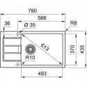 Кухонная мойка FRANKE S2D 611-78 XL /435 цвет оникс