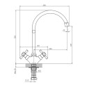 Смеситель DECOROOM DR51028 белый/хром