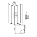 Душевое ограждение GROSSMAN 300.K33.01.9080.21.00 черный матовый