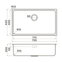 Кухонная мойка OMOIKIRI Tadzava 75-U/I-IN ULTRA 15 (4997119)