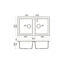 Кухонная мойка OMOIKIRI Tedori 86-2-DC (4993928)
