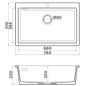 Кухонная мойка OMOIKIRI Omishima 76-WH Glossy (4997483)