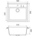 Кухонная мойка GRANFEST gf-q560 чёрный