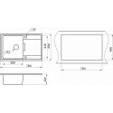 Кухонная мойка GRANULA GR-7804 графит