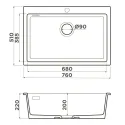 Кухонная мойка OMOIKIRI Omishima 76-BL Matt (4997484)