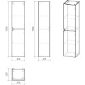 Пенал GROSSMAN ИНЛАЙН 35 см белый/дуб сонома 303506