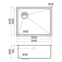 Кухонная мойка OMOIKIRI Taki 54-U/IF-L Side SF GM (4997581)