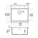 Кухонная мойка OMOIKIRI Kitagawa 51-GR (4993830)