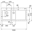 Кухонная мойка FRANKE MTK 651-100 керамика жемчужный серый (124.0380.242)