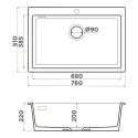 Кухонная мойка OMOIKIRI Omishima 76-CR Matt (4997554)