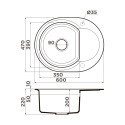 Кухонная мойка OMOIKIRI Sakaime 60E-GR (4993544)