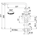 Смеситель FRANKE Mythos Swivel черный матовый (115.0550.441)