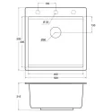 Кухонная мойка EMAR EMQ-1520.Q алмаз