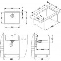 Кухонная мойка ALVEUS Quadrix 50 BRS-90 1102606 (в комплекте с сифоном)