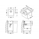 Кухонная мойка ALVEUS Quadrix 20 BRS-90 1102603 (в комплекте с сифоном 1102384)