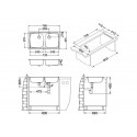 Кухонная мойка ALVEUS BASIC 160 LEI-90 1049434 (в комплекте с сифоном 1082237)