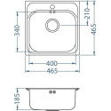 Кухонная мойка ALVEUS Basic 140 NAT-90 1100905 (в комплекте с сифоном 1102384)