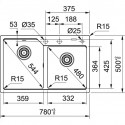 Кухонная мойка FRANKE UBG 620-78 черный матовый (114.0634.796)