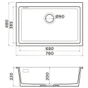 Кухонная мойка OMOIKIRI Omishima 76-U-DG Matt (4997571)