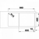 Кухонная мойка BLANCO AXIA III 6 S SILGRANIT жемчужный чаша справа (523476)