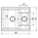 Кухонная мойка FLORENTINA Астра 620 К серый (25.065.D0620.408)