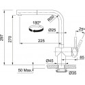 Смеситель FRANKE Atlas Neo Sensor pull-out нержавеющая сталь. черный матовый (115.0625.527)