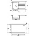 Кухонная мойка ALVEUS Maxim 20 SAT 1089611 (в комплекте с сифоном 1130551)