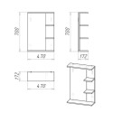 Зеркало GROSSMAN ПОЛО 47 см с полками комбинированное 204701