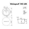 Кухонная мойка WEISSGAUFF WG 48508 Anthracite