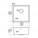 Кухонная мойка OMOIKIRI Tadzava 44-U/I-IN ULTRA 15 (4997114)