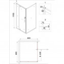 Душевое ограждение NIAGARA NG-83-8AB-A80B