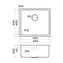 Кухонная мойка OMOIKIRI Tadzava 49-U/I-IN ULTRA 15 (4997115)