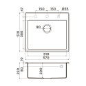 Кухонная мойка OMOIKIRI Tedori 57-GR Tetogranit/leningrad grey (4993566)