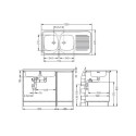 Кухонная мойка ALVEUS Classic 100 NAT-60 1200X600 левая (в комплекте с сифоном)