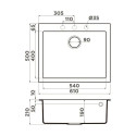 Кухонная мойка OMOIKIRI Bosen 61-BL Tetogranit/черный (4991209)