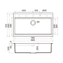 Кухонная мойка OMOIKIRI Kitagawa 86-LB-WG (4993249)