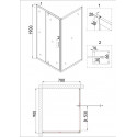 Душевое ограждение NIAGARA NG-43-9AG-A70G