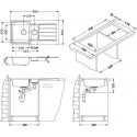 Кухонная мойка ALVEUS Line 10 NAT-90 1064281 (в комплекте с сифоном 1130555)