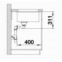 Кухонная мойка Blanco SUBLINE 500-U керамика отводная арматура InFino® глянцевый белый керамика 523733