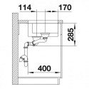 Кухонная мойка Blanco SUPRA 340/180-U клапан-автомат, чаша справа нержавеющая сталь полированная 525215