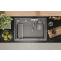 Кухонная мойка GRANULA 7308R алюминиум